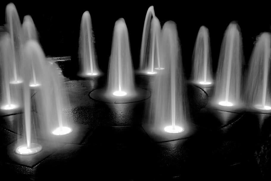 canada, niagara falls, fountain, water, illuminated, candle HD wallpaper