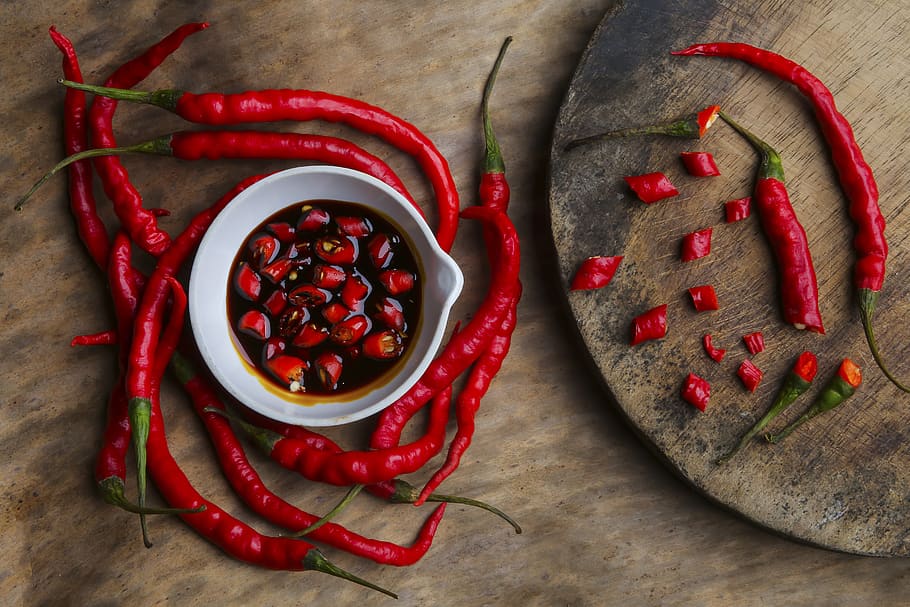 chili, red, spices, food and drink, chili pepper, still life HD wallpaper
