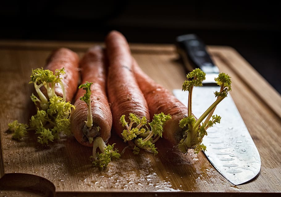 vegetables, vegan, knife, fresh, water, wet, herbs, food and drink HD wallpaper