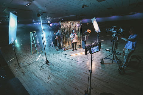video, production, shoot, record, lights, technology, crew HD wallpaper