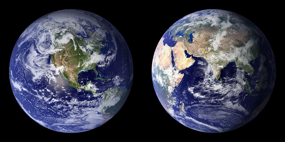 Planet Earth, continents, globe, space, universe, world, planet - space HD wallpaper