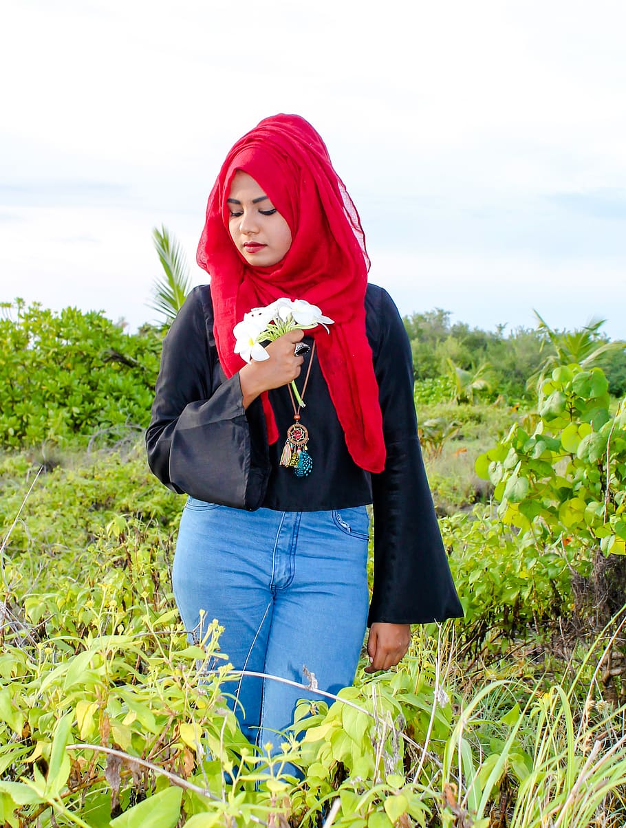 maldives, funadhoo, land, nature, real people, plant, young adult HD wallpaper