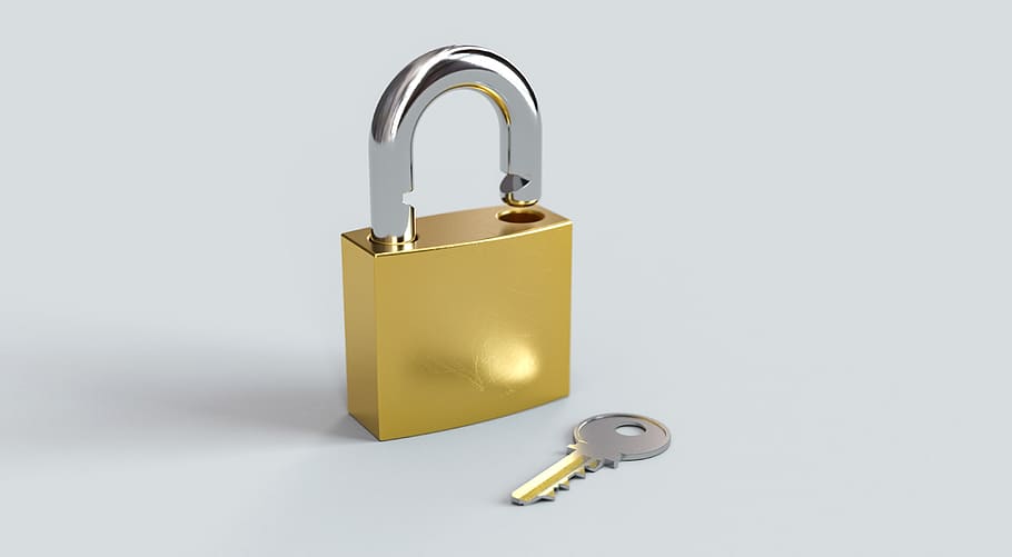 padlock, key, security, safety, access, protection, private, HD wallpaper