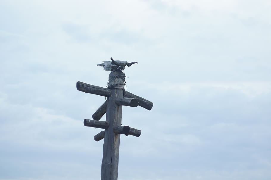 cloud - sky, cross, religion, no people, low angle view, day HD wallpaper