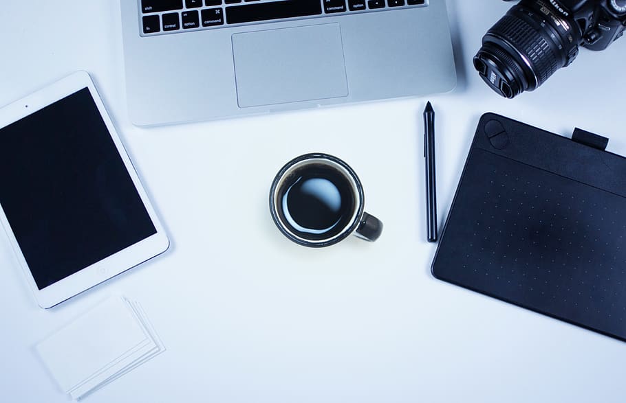 work, coffee, camera, cup, coffee cup, espresso, beverage, mug HD wallpaper