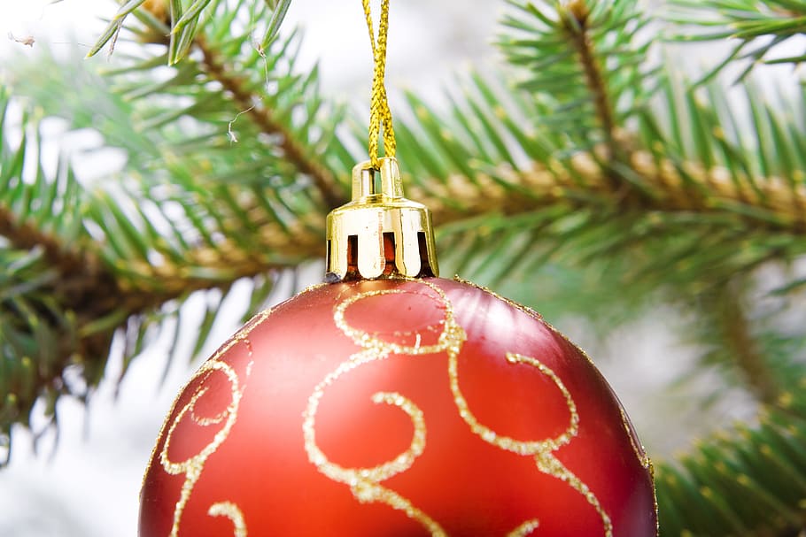 background, ball, bauble, celebration, christmas, color, decor HD wallpaper