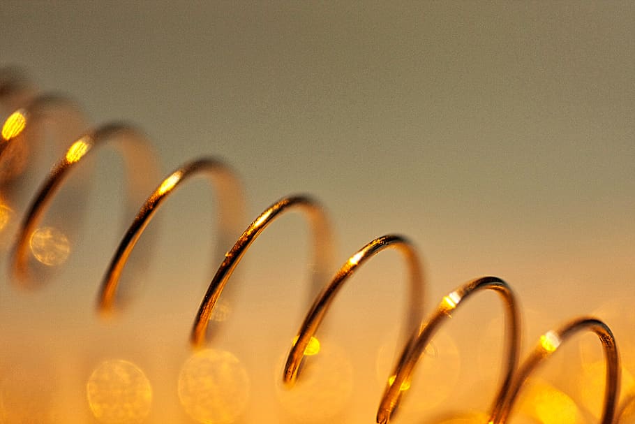 wire, shiny, metal, light, selective focus, no people, in a row HD wallpaper