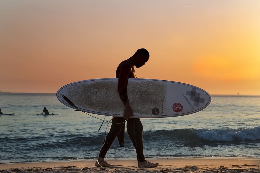 surf, beach, sunset, sea, ocean, summer, waves, marina, sand HD wallpaper