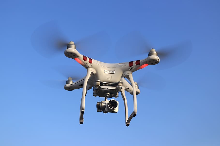 drone, quadcopter, dji, uav, camera, hobby, photography, propeller, HD wallpaper
