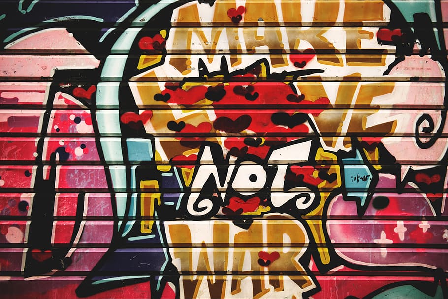 graffiti wall decor, multi colored, no people, variation, choice HD wallpaper