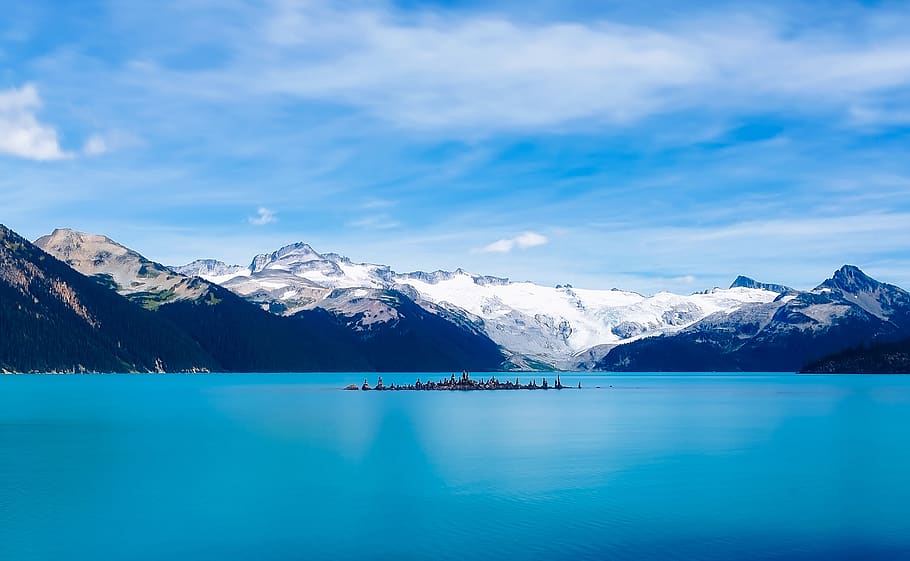 Scenic View of Frozen Lake Against Mountain Range, calm waters HD wallpaper