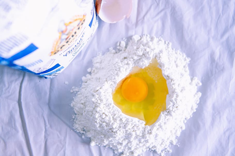 pasta, egg, flour, fresh, Pasta Making, egg yolk, food and drink HD wallpaper