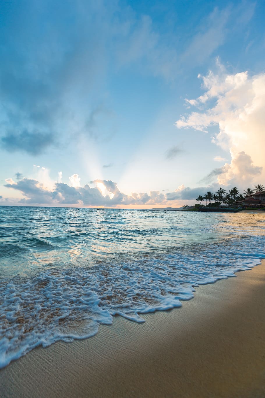 water, sky, sea, beach, beauty in nature, cloud - sky, land HD wallpaper