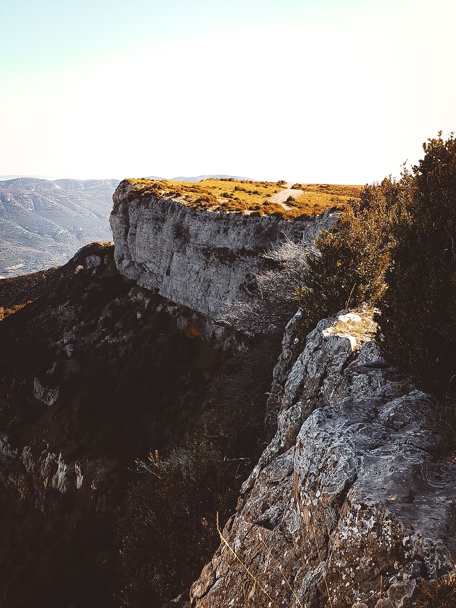 trees, landscape, aragon, views, outdor, samsung, cliff, sky HD wallpaper