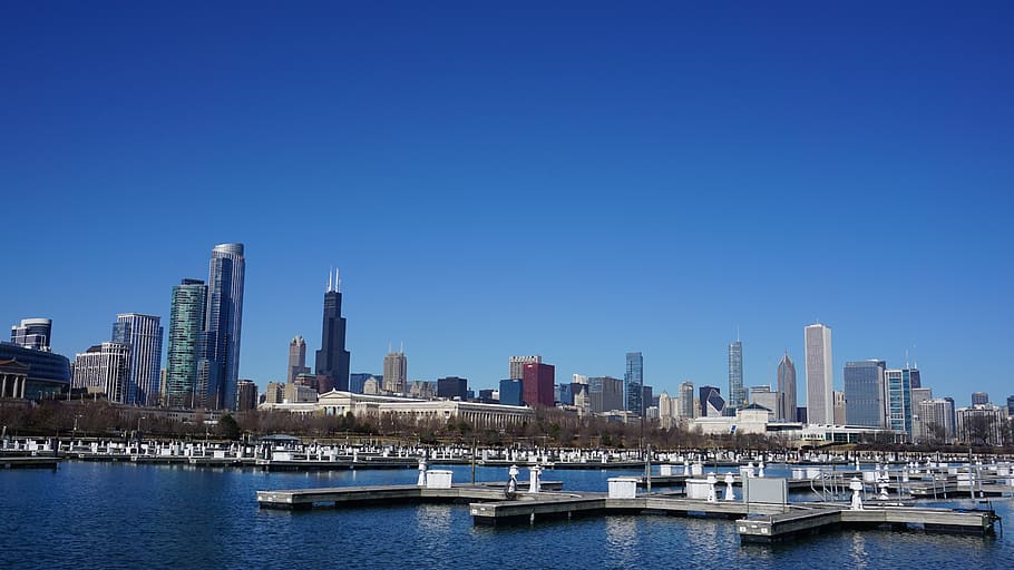 chicago, skyline, architecture, illinois, urban, skyscraper HD wallpaper