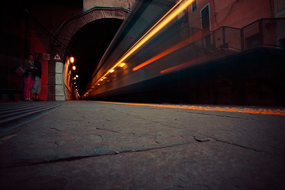 gray train in subway, transportation, terminal, vehicle, train station HD wallpaper