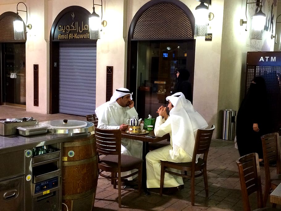 kuwait, kuwait city, tea, real people, men, adult, sitting HD wallpaper