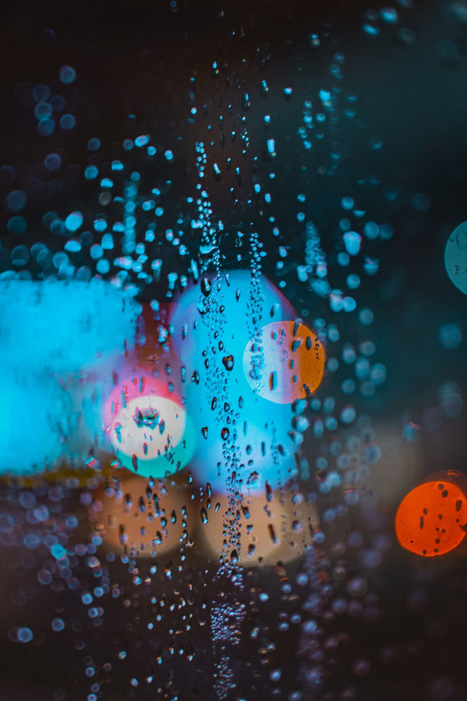 Bokeh Lights Photography, rain, raindrops, water, wet, close-up HD wallpaper
