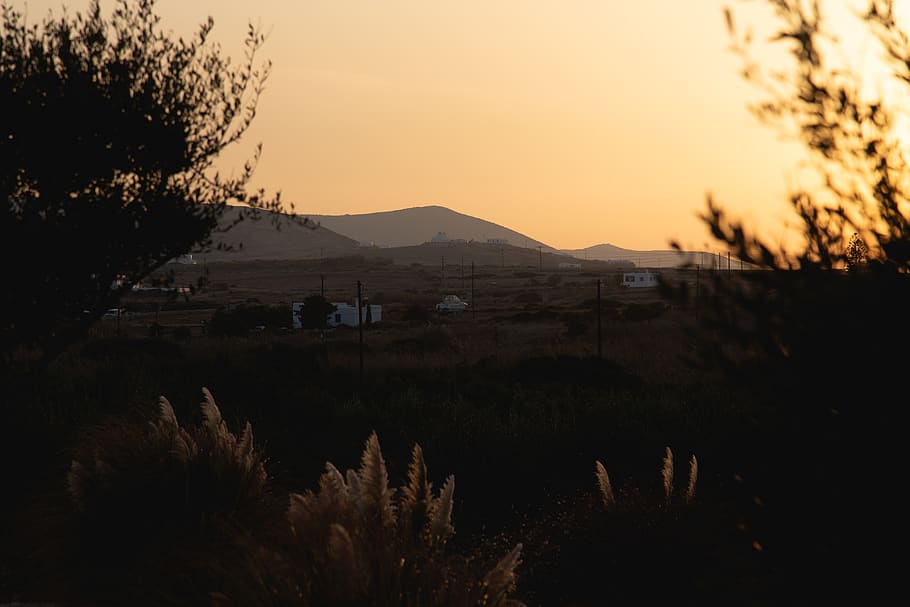 sunset, sky, mountain, nature, scenics - nature, landscape HD wallpaper