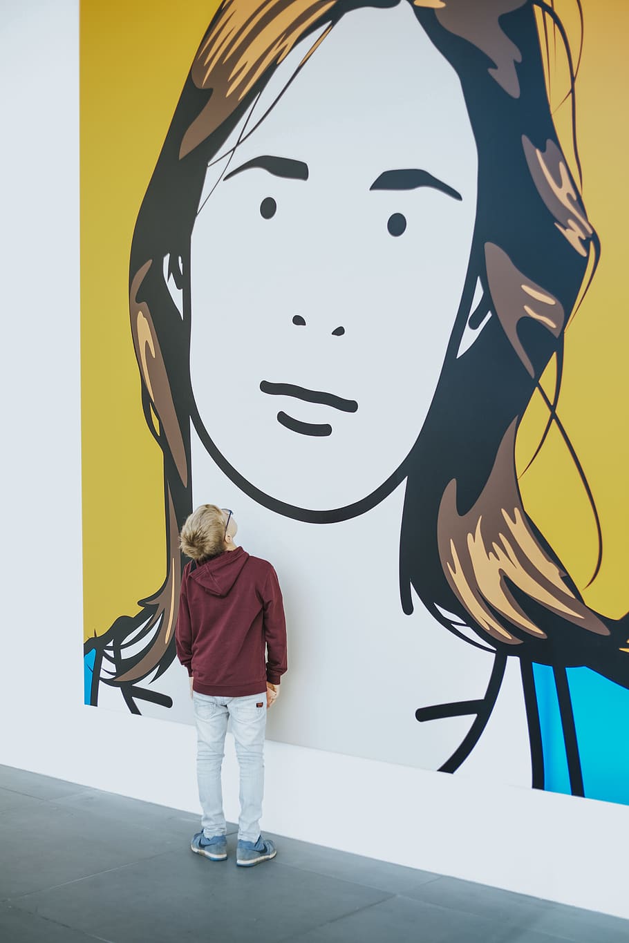 germany, nuremberg, woman, boy, teenager, standing, alone, colourful, HD wallpaper