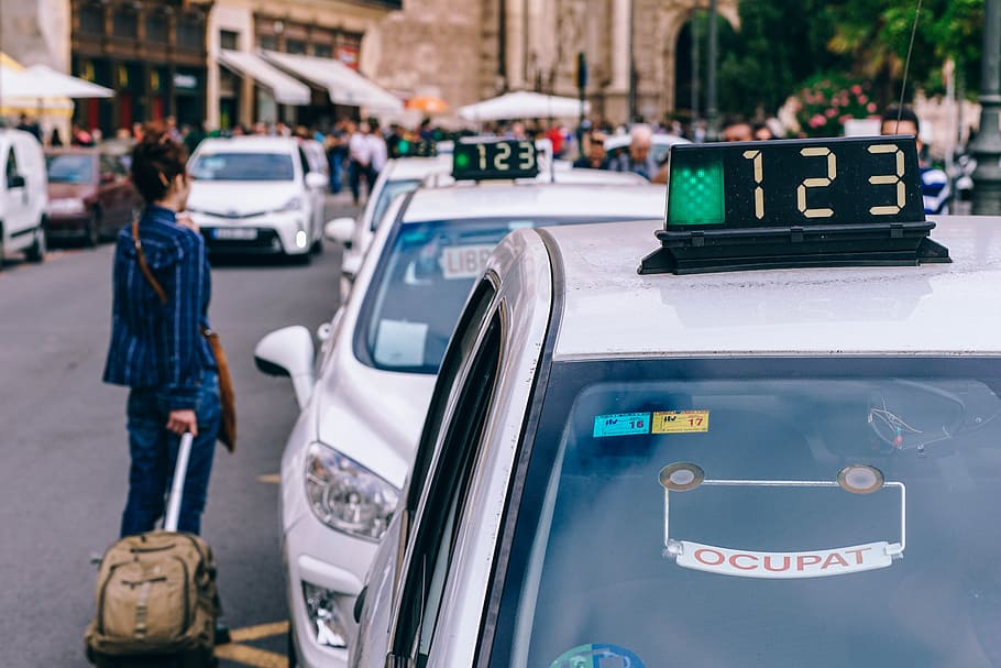 Tourist Taxi in Valencia, Spain, car, mode of transportation HD wallpaper