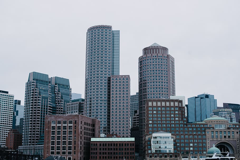 landscape photography of buildings, skyline, explore, boston HD wallpaper