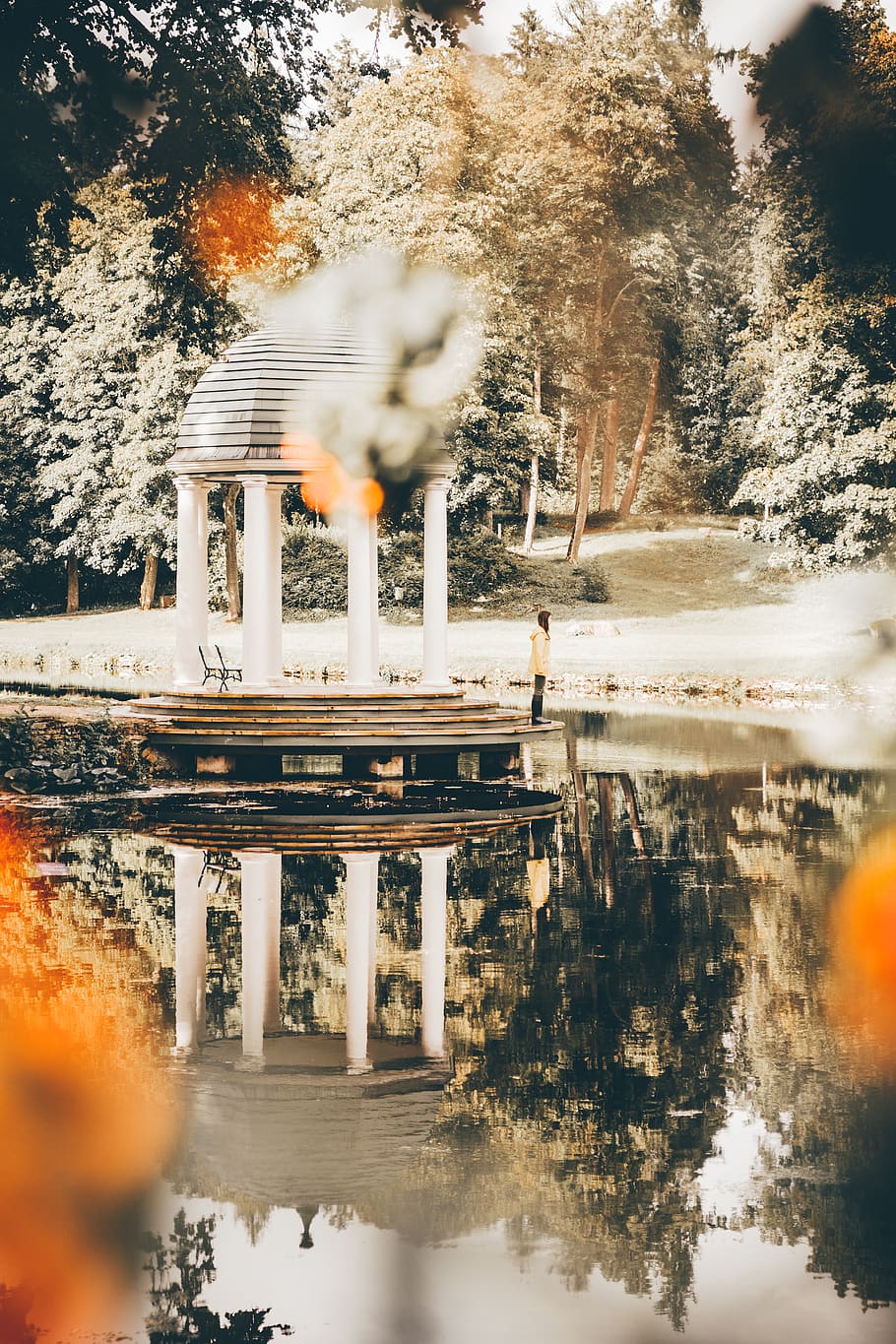 estonia, water, reflection, nature, tree, plant, architecture HD wallpaper