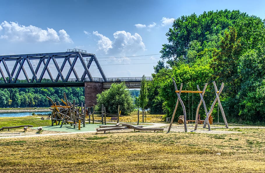 playground, fun, romp, leisure, swing, summer, toys, joy, happy HD wallpaper