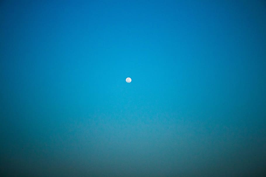 india, rafiganj, moonlight, blue, sky, space, alone, solitude HD wallpaper