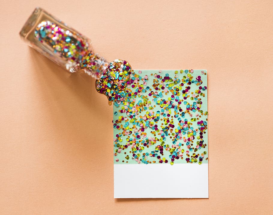 abstract, background, bottle, celebration, colorful, confetti HD wallpaper