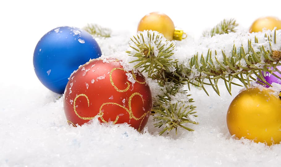 ball, bauble, balls, baubles, christmas, close-up, closeup HD wallpaper