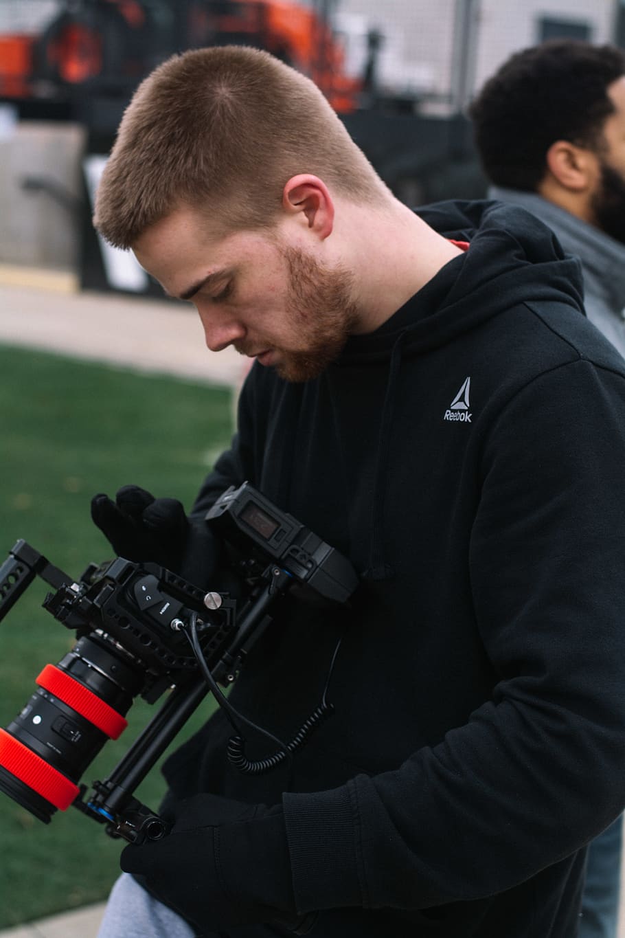 person looking at camera, human, tripod, electronics, video camera HD wallpaper
