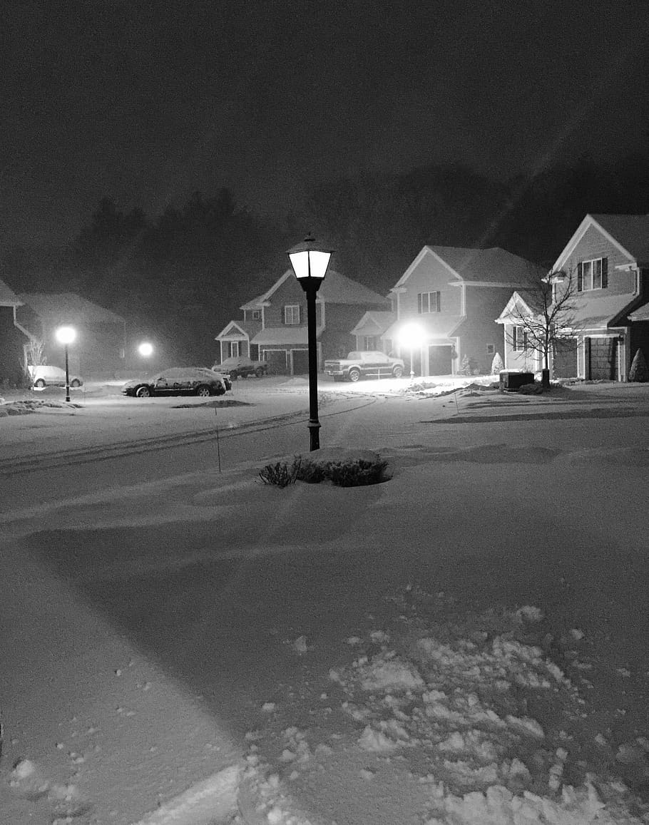 winter, home, illuminated, night, building exterior, built structure HD wallpaper