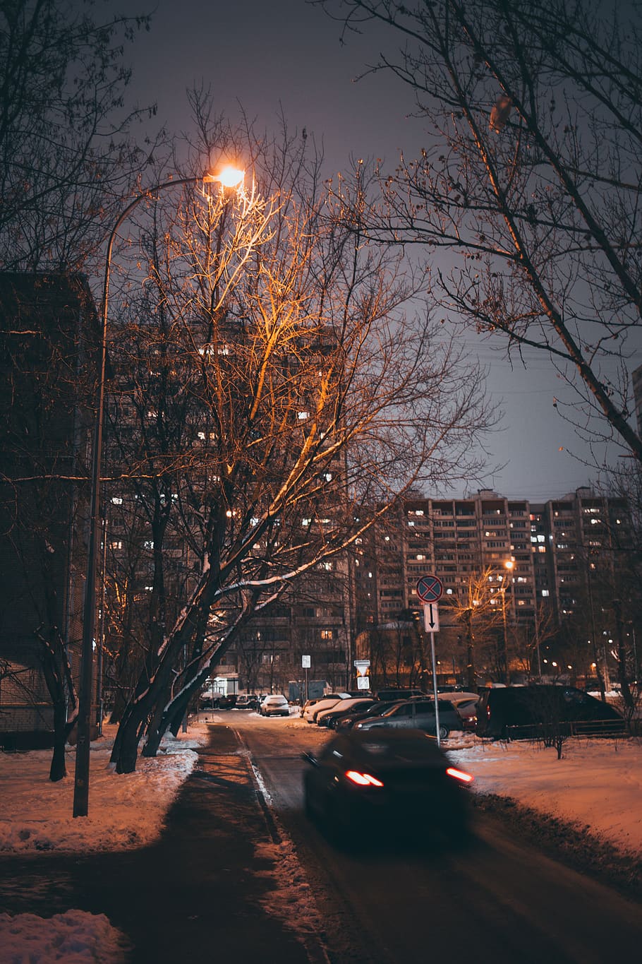 black sedan passing through road, russium, moscow, urban, car HD wallpaper