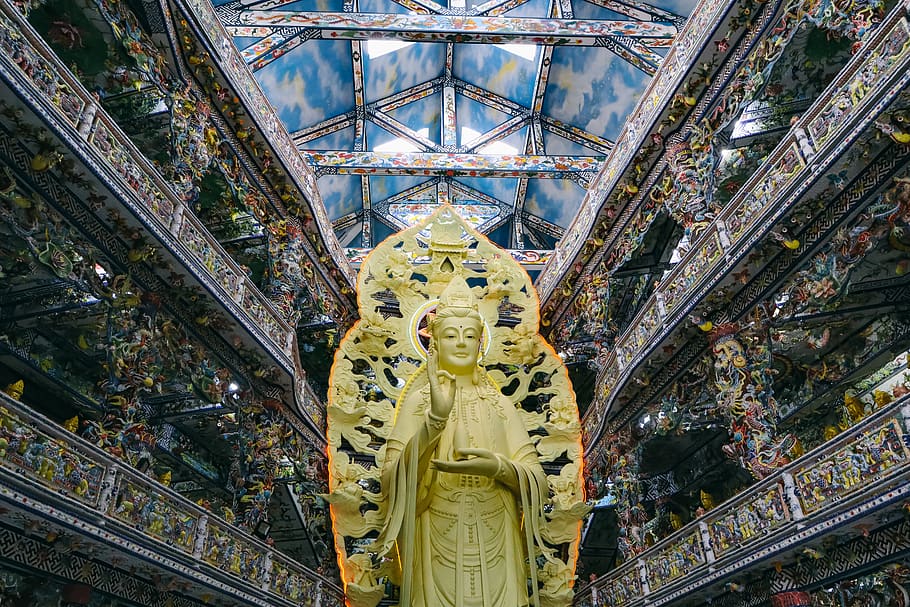 Sleeping Buddha statue, architecture, building, temple, human HD wallpaper