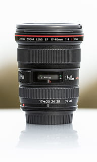 black and red camera lens, electronics, canon, zoom, pro, 17-40 HD wallpaper
