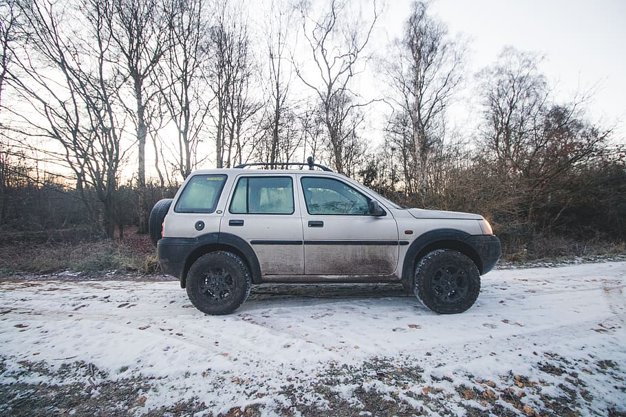 gray SUV, offroad, vehicle, transportation, wheel, machine, automobile HD wallpaper