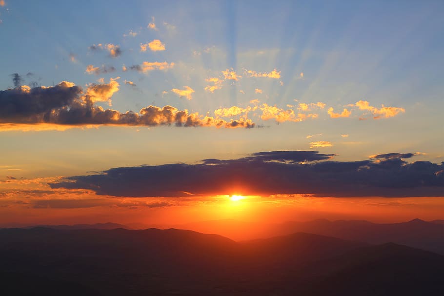 sunset, nature, sky, clouds, in the evening, outdoor, landscape HD wallpaper