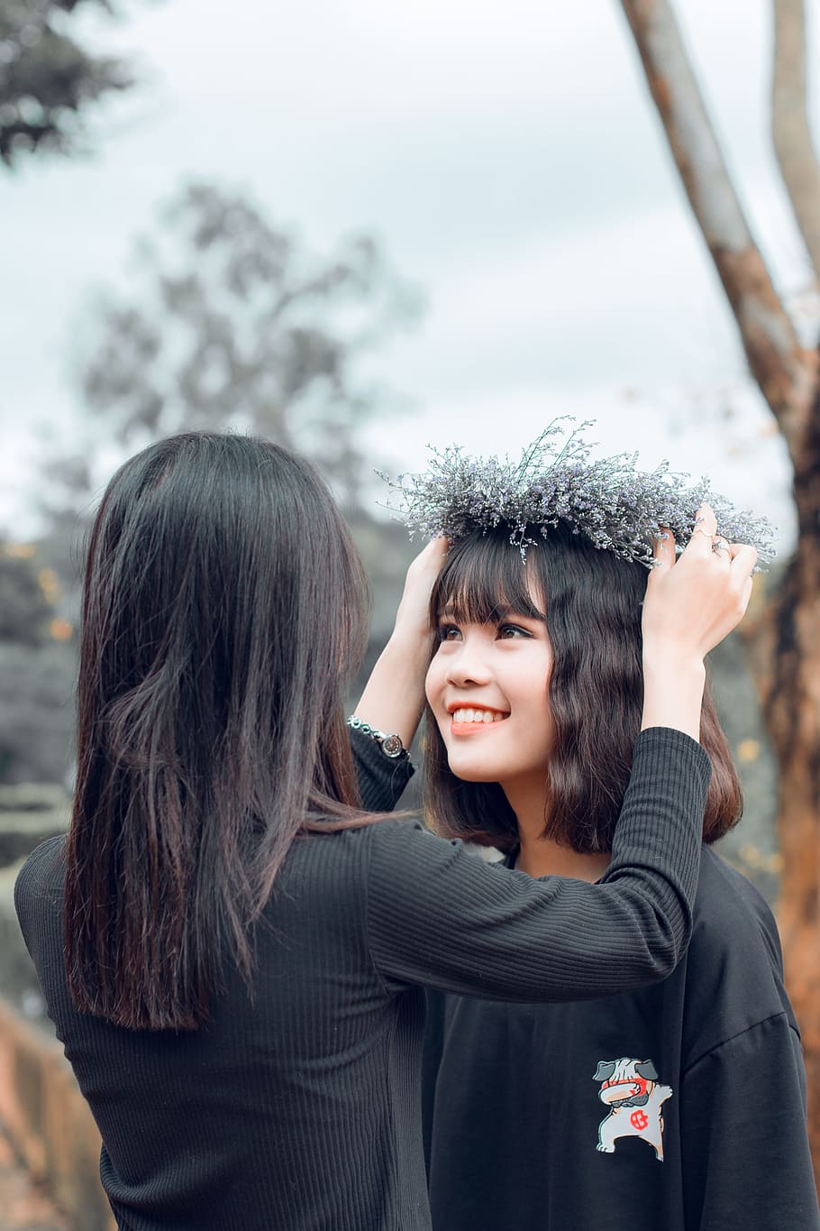 Woman Wearing Headdress, beautiful, cute, daytime, face, facial expression HD wallpaper