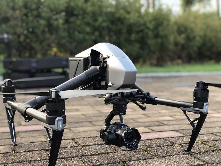 drone, inspire, multicopter, day, focus on foreground, metal HD wallpaper