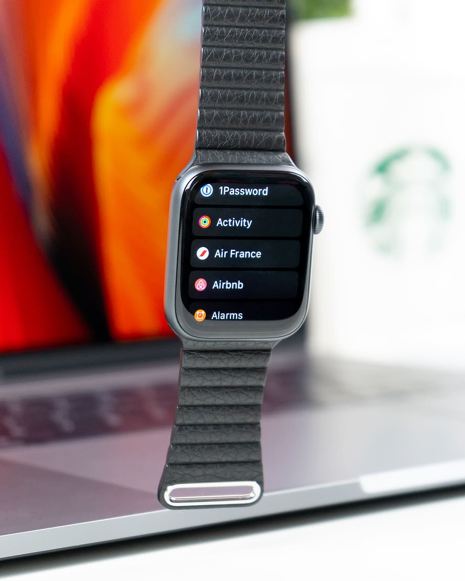 silver-colored smartwatch with band, technology, communication HD wallpaper