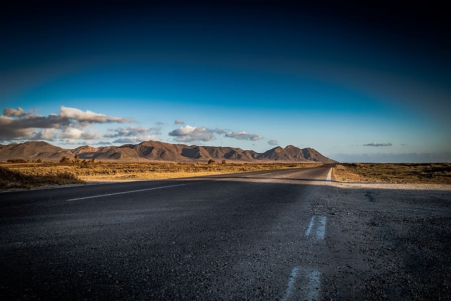 road, empty, asphalt, landscape, highway, dom, sky, scenics - nature HD wallpaper