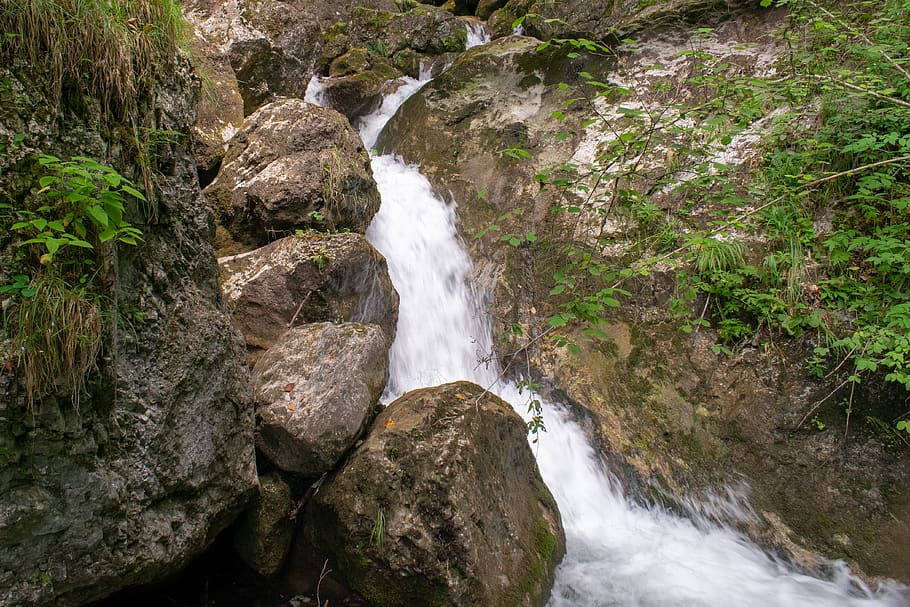waterfall, landscape, river, nature, stream, outdoors, scenic HD wallpaper