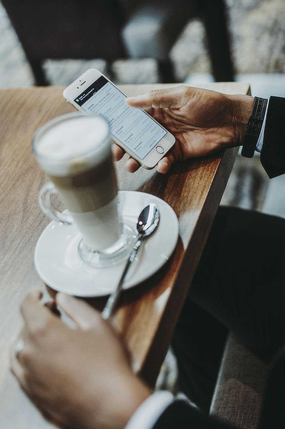 coffee, cup, drink, hands, iphone, mobile phone, mug, smartphone, HD wallpaper