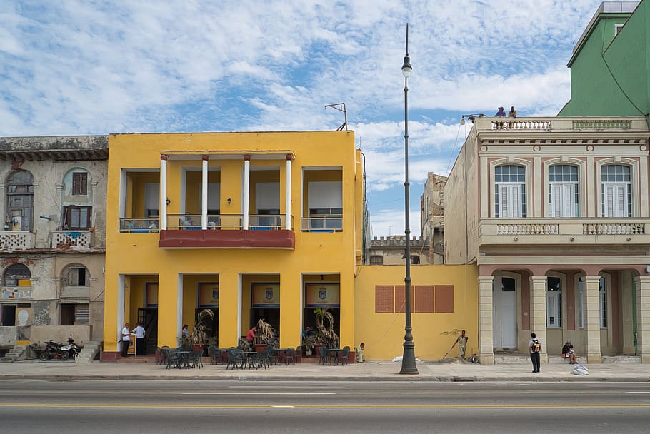 cuba, havana, malecón, urban, building exterior, architecture, HD wallpaper