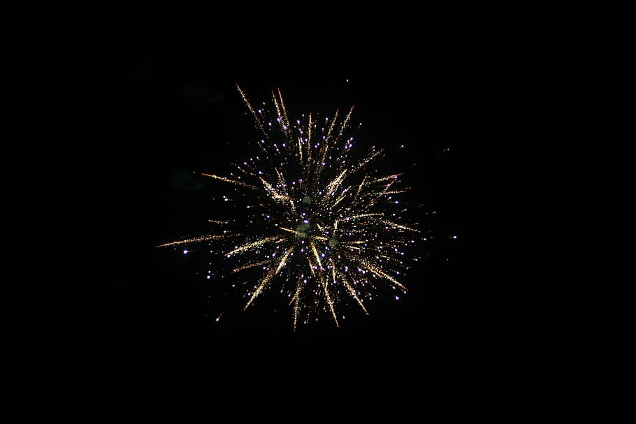 fireworks at night, nature, outdoors, light, #celebration, #new year HD wallpaper