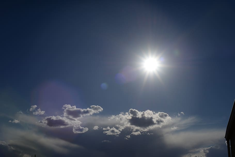 stables, horse, farm, barn, sky, sun, cloud - sky, sunlight HD wallpaper
