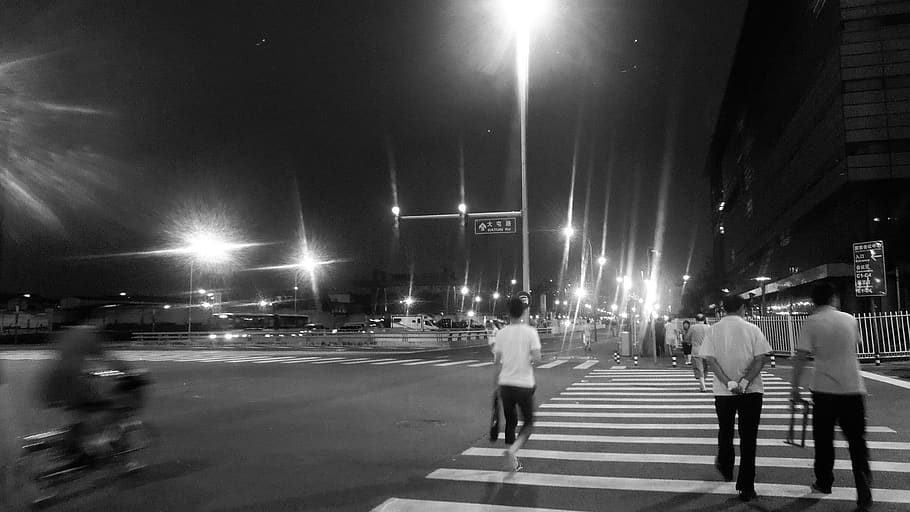 city, street, night, illuminated, transportation, architecture HD wallpaper