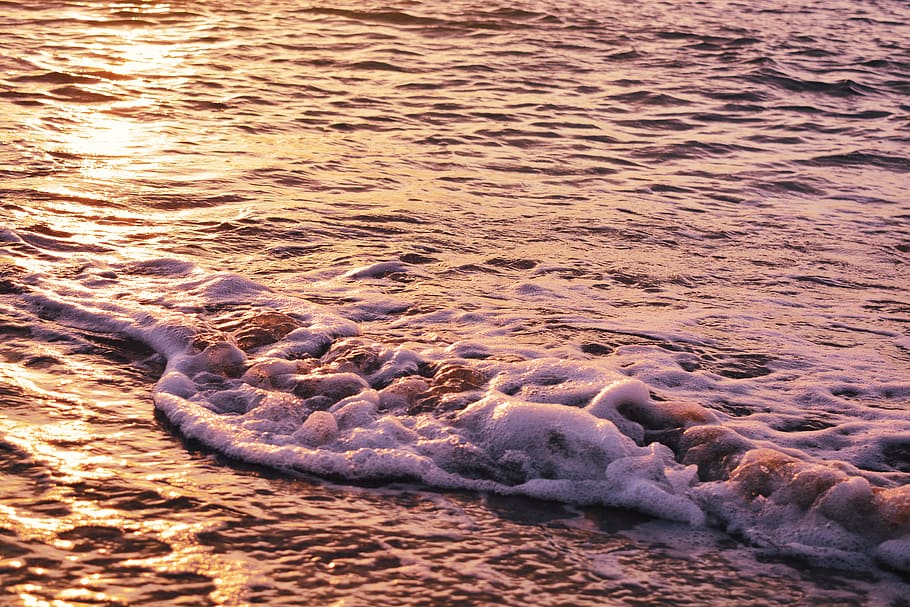 sea, wallpaper, waves, sun, sand, background, sunset, sunshine HD wallpaper
