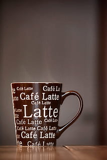 Brown and White Ceramic Mug, background, beverage, break, breakfast HD wallpaper